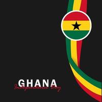 vector van onafhankelijkheidsdag ghana ontwerpsjabloon