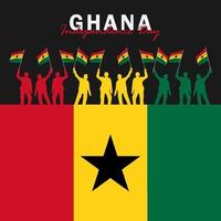 vector van onafhankelijkheidsdag ghana ontwerpsjabloon