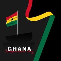 ghana onafhankelijkheidsdag vector sjabloonontwerp
