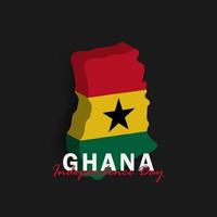 ghana onafhankelijkheidsdag vector sjabloonontwerp