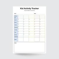 kinderen werkzaamheid planner, activiteit tracker, activiteit planner, kinderen activiteit, peuter activiteit, kinderen dagelijks tracker, activiteit blad, kinderen activiteit, tracker voor kinderen, leren activiteit, activiteit logboek vector