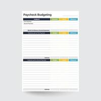 salaris budgettering werkblad, salaris begroting, salaris tracker, salaris afdrukbaar, spreadsheet sjabloon, financiën tracker, budgettering planner, huishouden begroting, begroting werkblad, salaris ontwerper vector