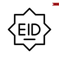 eid mubarak Islamitisch lijn icoon vector