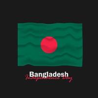 vector van onafhankelijkheidsdag met vlaggen van bangladesh.