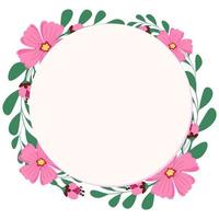 frame met bloemen vector