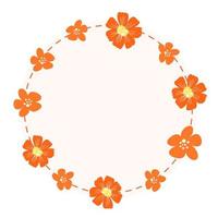 frame met bloemen vector