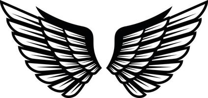 silhouet van Vleugels, tatoeëren ontwerp vector