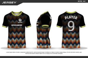 jersey ontwerp sublimatie t-shirt premium geometrisch patroon ongelooflijke vector collectie voor voetbal voetbal racen fietsen gaming motorcross sport