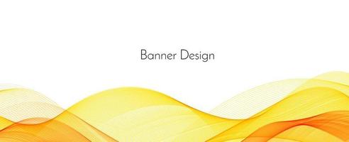 abstracte moderne dynamische stijlvolle rode en gele decoratieve patroon golf banner achtergrond vector