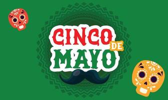 cinco de mayo - mei 5, een federaal vakantie in Mexico banier sjabloon voor Mexico onafhankelijkheid viering achtergrond. feest banier en poster ontwerp met vlaggen, bloemen, en decoraties. vector