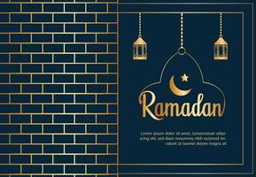 ramadan islamitische gouden spandoek of posterontwerp. bewerkbare achtergrond sjabloon vector