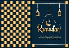 ramadan islamitische gouden spandoek of posterontwerp. bewerkbare achtergrond sjabloon vector