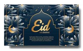 eid mubarak-kaart of bannerontwerp. islamitische bewerkbare achtergrond sjabloon vector