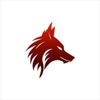 wolf hoofd vector logo