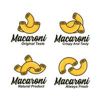 macaroni traditioneel voedsel ontwerp logo verzameling vector
