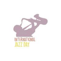 vlak Internationale jazz- dag achtergrond vector