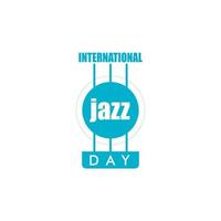 Internationale jazz- dag logo icoon ontwerp, vector illustratie