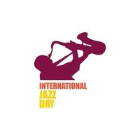 Internationale jazz- dag. logo icoon vector illustratie.