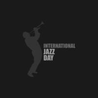 Internationale jazz- dag vector illustratie sjabloon