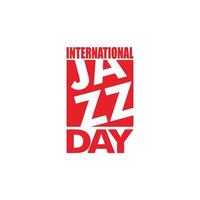 Internationale jazz- dag logo vector sjabloon