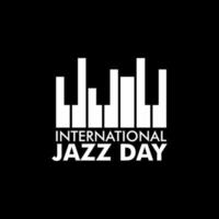 Internationale jazz- dag achtergrond. kunsten en amusement, muziek. vector illustratie.