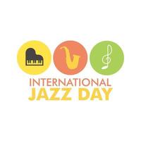 vector illustratie Internationale jazz- dag