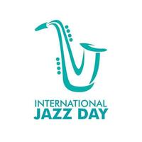 Internationale jazz- dag. april 30. vakantie concept. sjabloon voor achtergrond, banier, kaart, poster met tekst inscriptie. vector eps10 illustratie