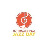 Internationale jazz- dag illustratie vector sjabloon