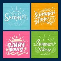 zomerseizoen kaarten vector