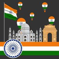 illustratie van gelukkige dag van de republiek india vector