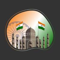 illustratie van gelukkige dag van de republiek india vector