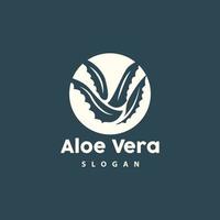 aloë vera logo, kruiden fabriek vector, illustratie symbool icoon gemakkelijk ontwerp vector