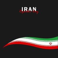 vector van de dag van de republiek met de vlaggen van iran. viering van de dag van de republiek van iran.