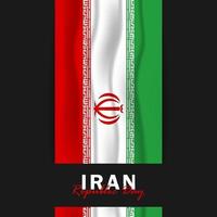 vector van de dag van de republiek met de vlaggen van iran. viering van de dag van de republiek van iran.