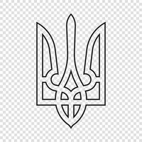 dun lijn embleem van Oekraïne. nationaal symbool vector