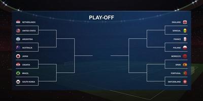 Amerikaans voetbal playoff toernooi haakje, uitzending grafisch vector