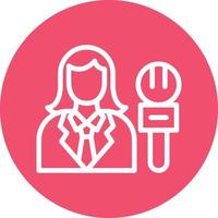 vrouw journalist vector icoon ontwerp