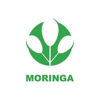 groen moringa blad logo, voor kruiden ingrediënten, moringa landbouw, Gezondheid, geneeskunde industrie, schoonheid, therapie, concept ontwerp vector illustratie icoon sjabloon met een modern concept