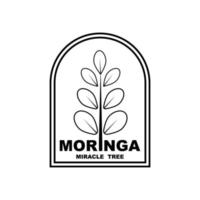 groen moringa blad logo, voor kruiden ingrediënten, moringa landbouw, Gezondheid, geneeskunde industrie, schoonheid, therapie, concept ontwerp vector illustratie icoon sjabloon met een modern concept