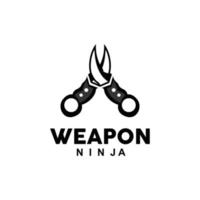 wapen logo, traditioneel wapen karambit vector, Ninja vechten gereedschap gemakkelijk ontwerp, symbool icoon, illustratie vector