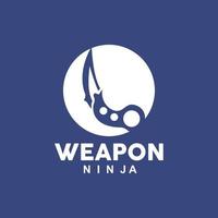 wapen logo, traditioneel wapen karambit vector, Ninja vechten gereedschap gemakkelijk ontwerp, symbool icoon, illustratie vector