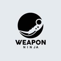 wapen logo, traditioneel wapen karambit vector, Ninja vechten gereedschap gemakkelijk ontwerp, symbool icoon, illustratie vector