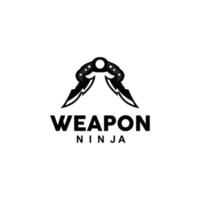 wapen logo, traditioneel wapen karambit vector, Ninja vechten gereedschap gemakkelijk ontwerp, symbool icoon, illustratie vector