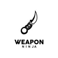 wapen logo, traditioneel wapen karambit vector, Ninja vechten gereedschap gemakkelijk ontwerp, symbool icoon, illustratie vector