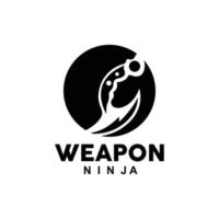 wapen logo, traditioneel wapen karambit vector, Ninja vechten gereedschap gemakkelijk ontwerp, symbool icoon, illustratie vector