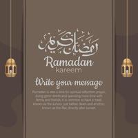 ramadan kareem arabische kalligrafie met traditionele islamitische ornamenten. vector illustratie