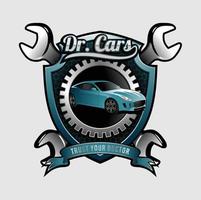 dr. auto reparatie en castom auto illustratie vector
