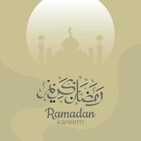 ramadan kareem arabische kalligrafie met traditionele islamitische ornamenten. vector illustratie