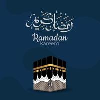 ramadan kareem arabische kalligrafie met traditionele islamitische ornamenten. vector illustratie