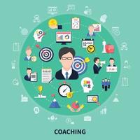 coaching en training concept illustratie vector